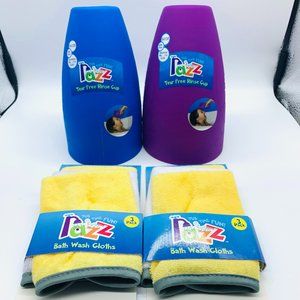 4PK Razz Baby Bath Cloths & Rinse Cups NEW